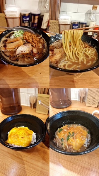 「『にんにく焼味噌ラーメン+焼チーズ飯(￥1300+300)』」@味噌Ramen Factory ReNgeの写真