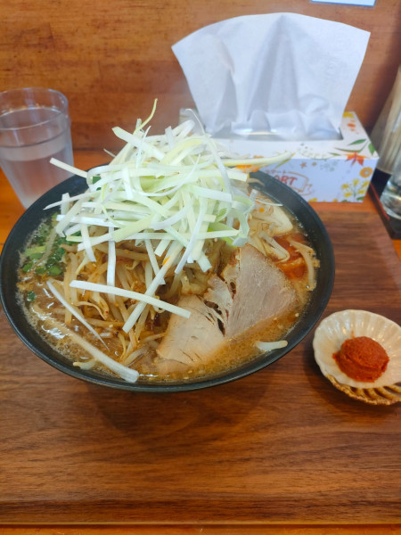 「辛味噌　白髪ネギ　野菜」@味美 藤田屋 横手店の写真