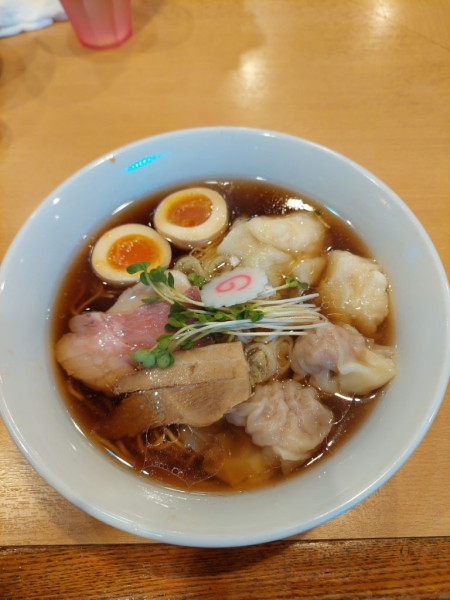 「特製ワンタンメン醤油＋半ライス」@麺屋 木ノ下の写真