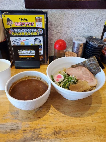「つけ麺@990」@豚骨ラーメンとまぜそば 池めん 岡部店の写真