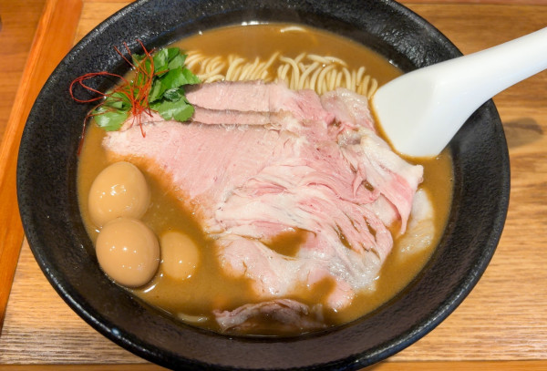 「濃厚甘海老蕎麦 (+うずら、玉ねぎ抜き)」@麺処 にぼし香 菊名店の写真