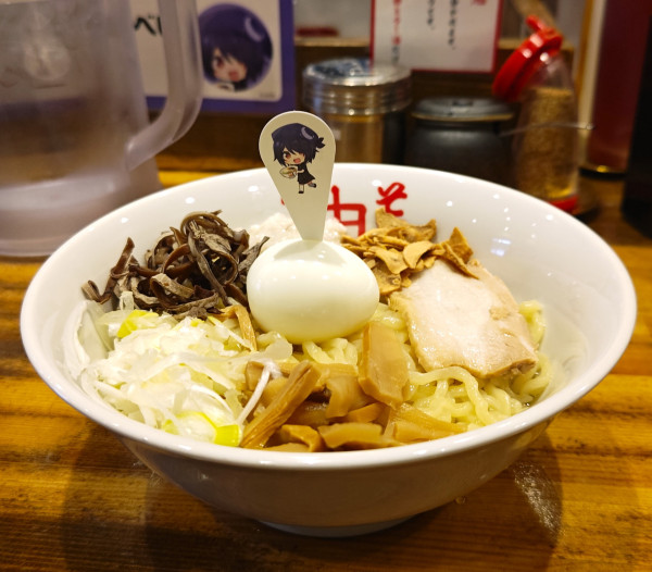 「あおぎり高校音霊魂子コラボ油そば（ダブル）」@東京麺珍亭本舗 とうきょうスカイツリー駅前店の写真