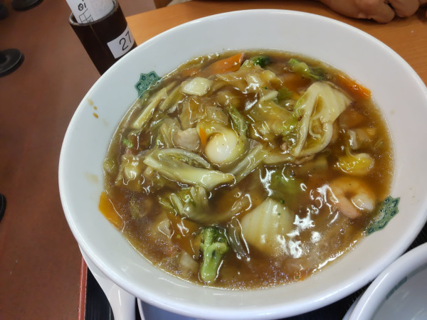 「五目あんかけラーメン」@日高屋 マーレ武蔵浦和店の写真
