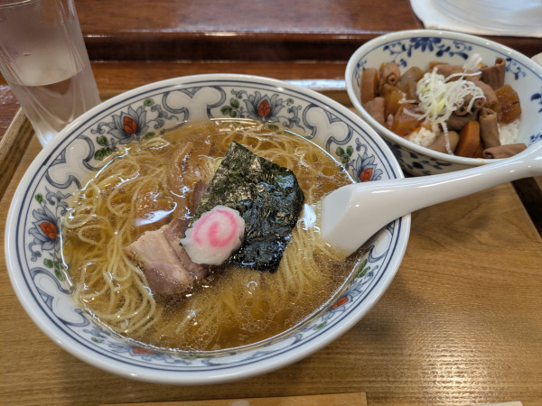 「朝セット(900円)」@中華そば 水嶋の写真