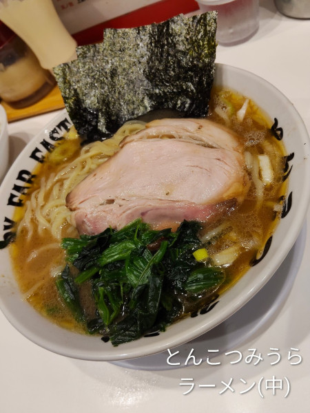 「ラーメン(中)」@とんこつみうらの写真