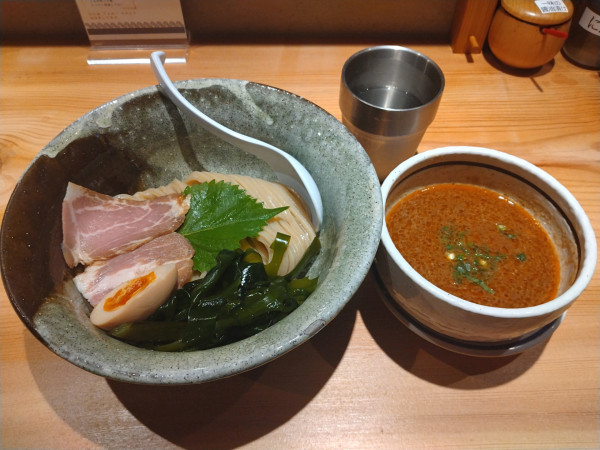 「【限定】濃厚海老つけ麺(並)¥1200-」@麺也時しらず 大井町本店の写真