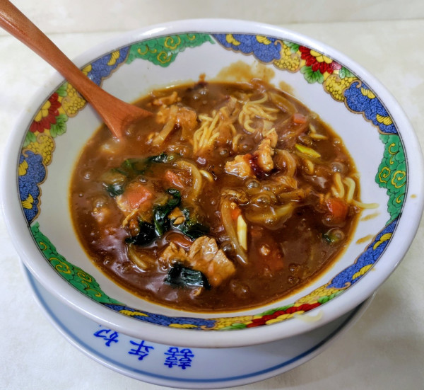 「カレーラーメン 750円 ミニ中華丼 430円」@中華料理 きねんびの写真