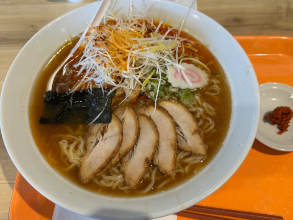 「メガ中華そばトッピング千切りネギ」@幸楽苑 レイクウォーク岡谷店の写真