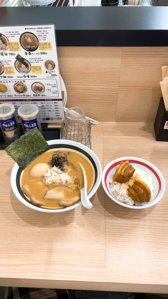 「無添加味噌＋角煮丼」@らーめん専門店 椚田の写真