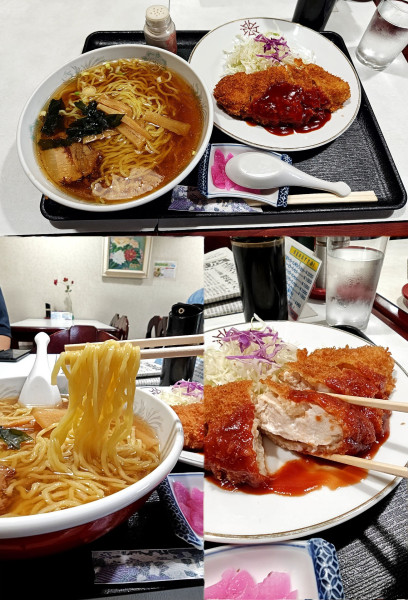 「『チキンかつとラーメンセット(￥1000)」@洋食中華 エチゴヤの写真