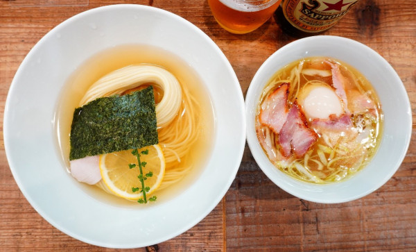 「味玉 昆布水つけ麺 塩＋味玉＋ビール中瓶」@3931WORKS.の写真