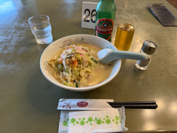 「ちゃんぽん1600円青島ビール700円」@江山楼 中華街新店の写真