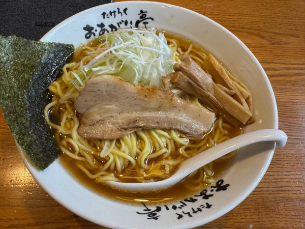「あっさり和風醤油らーめん　大盛」@たけろくおあがり亭の写真