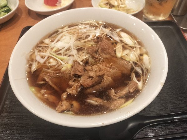 「肉ねぎそば」@麺 三福の写真
