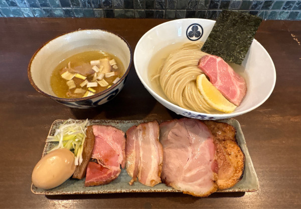 「【限定】あさりとほたての塩昆布水つけそば(並)＋特製TP」@麺屋みつば＋クローバーの写真