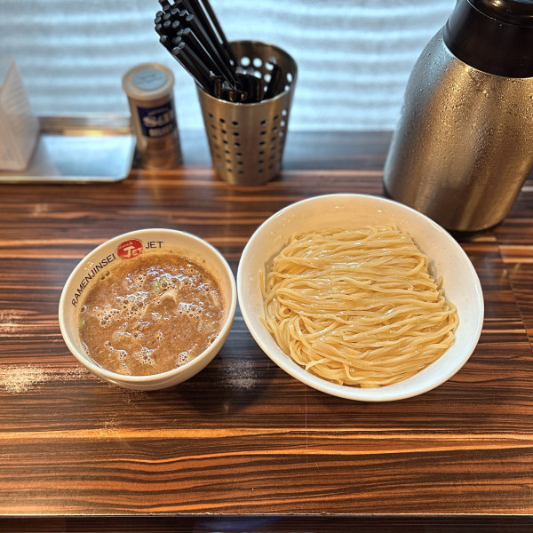 「鶏煮込みつけ麺」@ラーメン人生 JET 福島本店の写真