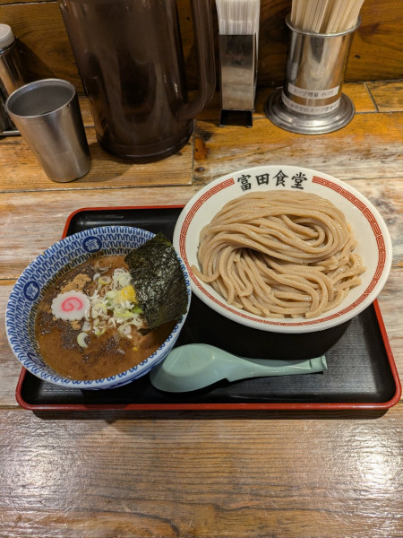 「濃厚つけ麺（中）」@松戸中華そば 富田食堂の写真