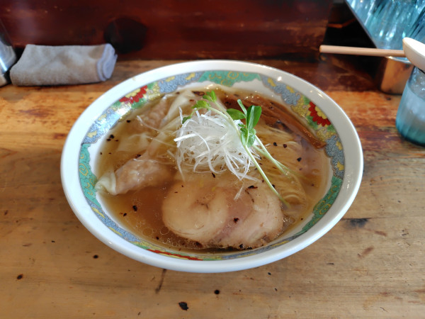 「ワンタン旨塩ソバ¥1250」@ラーメン専門店 なんぞの写真