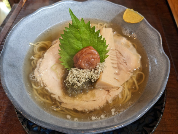 「梅塩だし中華」@古民家ヌードゥル黒揚羽森住の写真