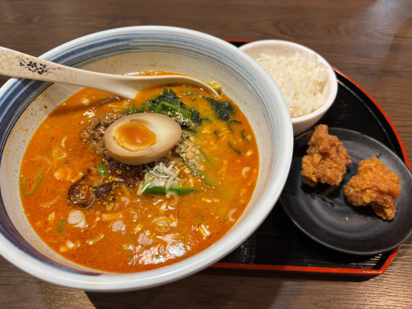 「麻辣担々麺セット」@虎子担々 汐留店の写真