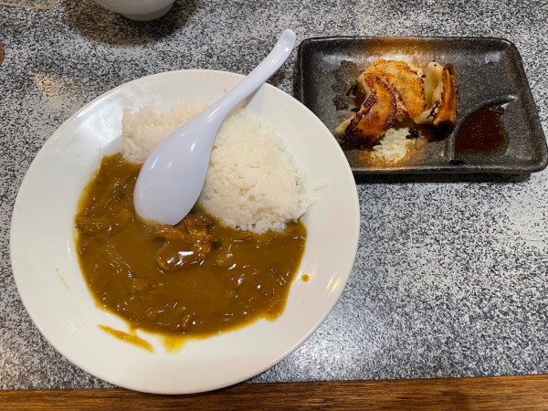 「あぶら〜麺＋半カレー」@あぶら〜亭 桜上水本店の写真
