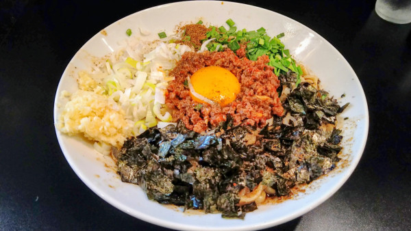 「台湾混蕎麦(ニンニク・ホアジャオ・追い飯)+魚粉」@豚風。の写真