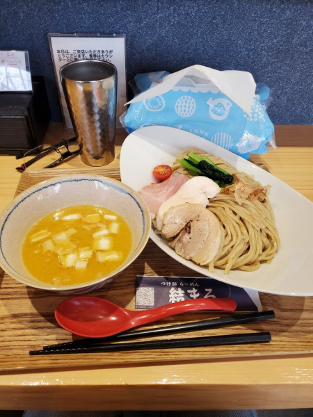 「濃厚鶏白湯つけ麺@1100」@結まるの写真