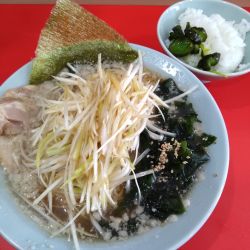 ネギラーメン1000円、半ライス150円