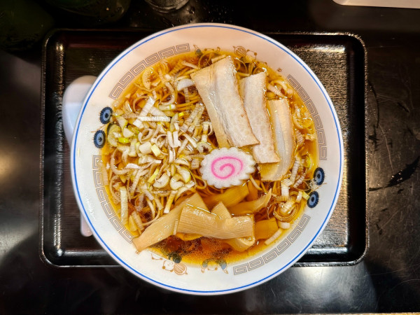 「キリンハートランド２本＋キムチチャーシュー皿→ ラーメン」@中華そば 下連雀の写真