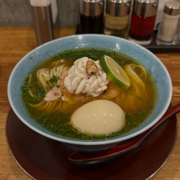 「白子そば」@麺処 青野の写真