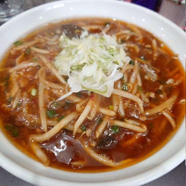 「ピリ辛餡かけもやしそば」@麺や hideの写真