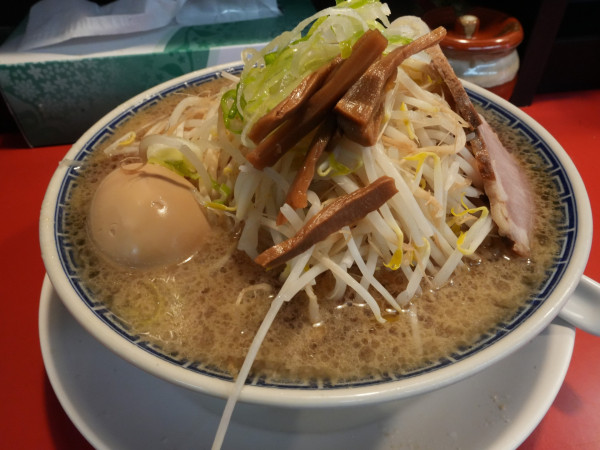 「ラーメン+モヤシ増量+味玉」@中華そば 大河の写真
