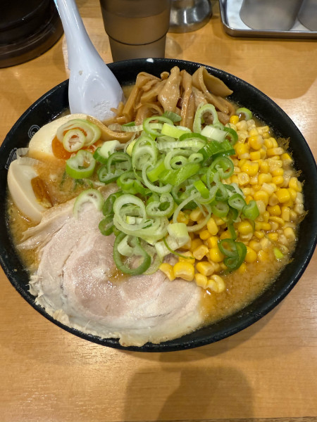 「味たま味噌ラーメン　メンマコーントッピング」@こってりらーめん なりたけ 幕張店の写真