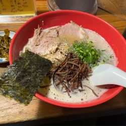 ラーメン(粉おとし)+からし高菜+替玉
