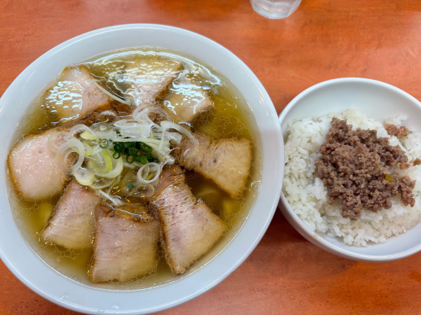 「チーシューメン、生姜ライス」@日陰の写真