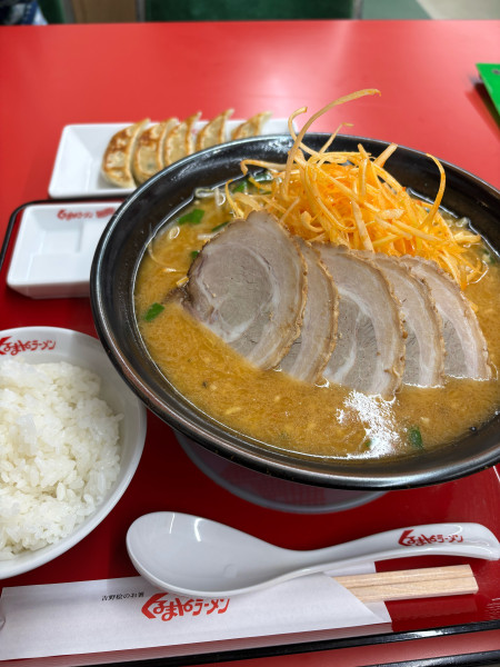 「ネギ味噌チャーシュー　大盛り」@くるまやラーメン 保谷新町店の写真