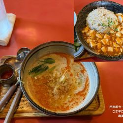 ごま辛口らーめん半麺　麻婆炒飯