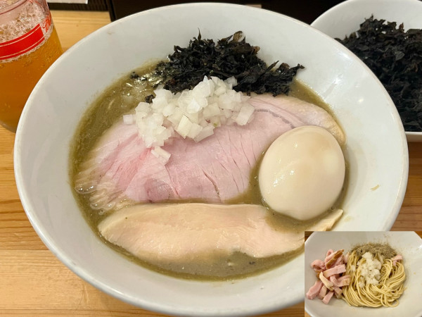 「濃厚煮干らーめん +岩のり+和え玉ハーフ」@煮干らーめん 川むらの写真