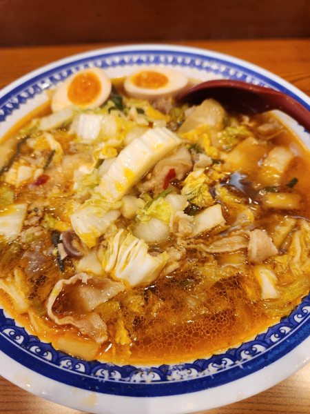 「サイカラーメン　大　煮卵トッピング」@彩華ラーメン 布施店の写真