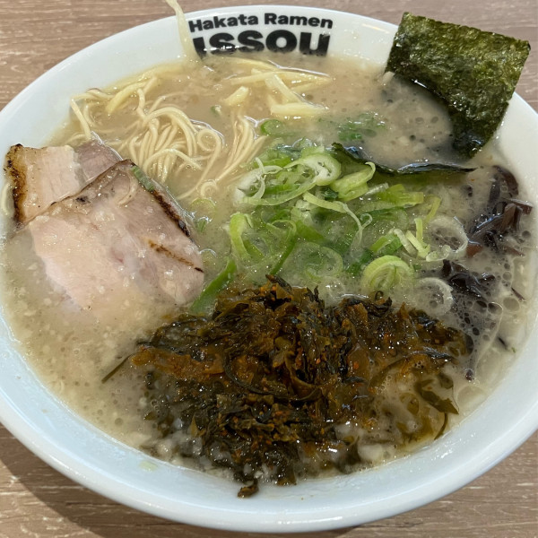 「激辛高菜ラーメン1000円」@Hakata Ramen Issou nossiの写真