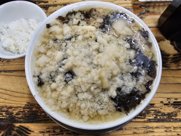「背脂煮干ラーメン（ドカ雪）　1000＋100円」@長尾中華そば 西バイパス店の写真