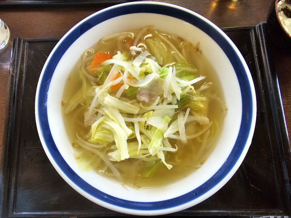 「塩ラーメン　600円」@飯処 境関温泉の写真