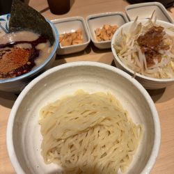 辛辛魚つけ麺（辛味控えめ）＋ジロベジ＋揚げにんにく＋にんにく