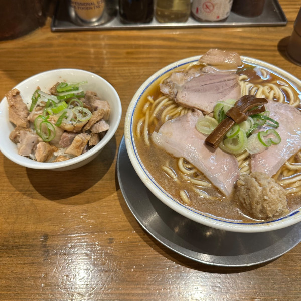 「せあぶら大+チャーシューご飯的な ¥?」@中華そば ひらこ屋 㐂ぼしの写真