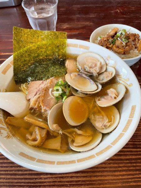 「蛤本気らぁめん¥1,300+豚しぐれ飯¥200」@麺屋 ゆゆ多の写真