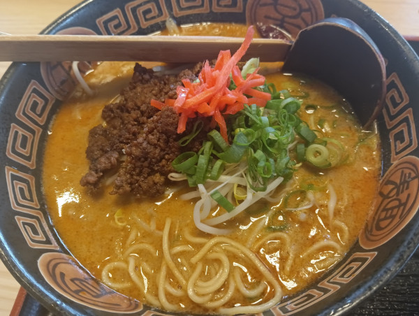 「ピリごまラーメン¥1050＋セットチャーハン¥490」@すわき後楽中華そば 高梁店の写真