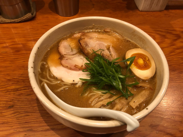 「肉麺（1,400円）、味噌スープ（150円）」@麺屋 臥龍の写真