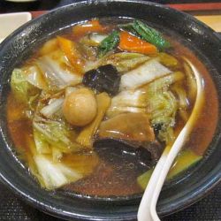 五目そばの定食　750円