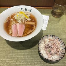 鴨らーめん1080円+鴨チャーマヨ丼150円