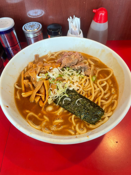 「ラーメン大盛りトッピングメンマ」@自家製中華そば 勢得の写真